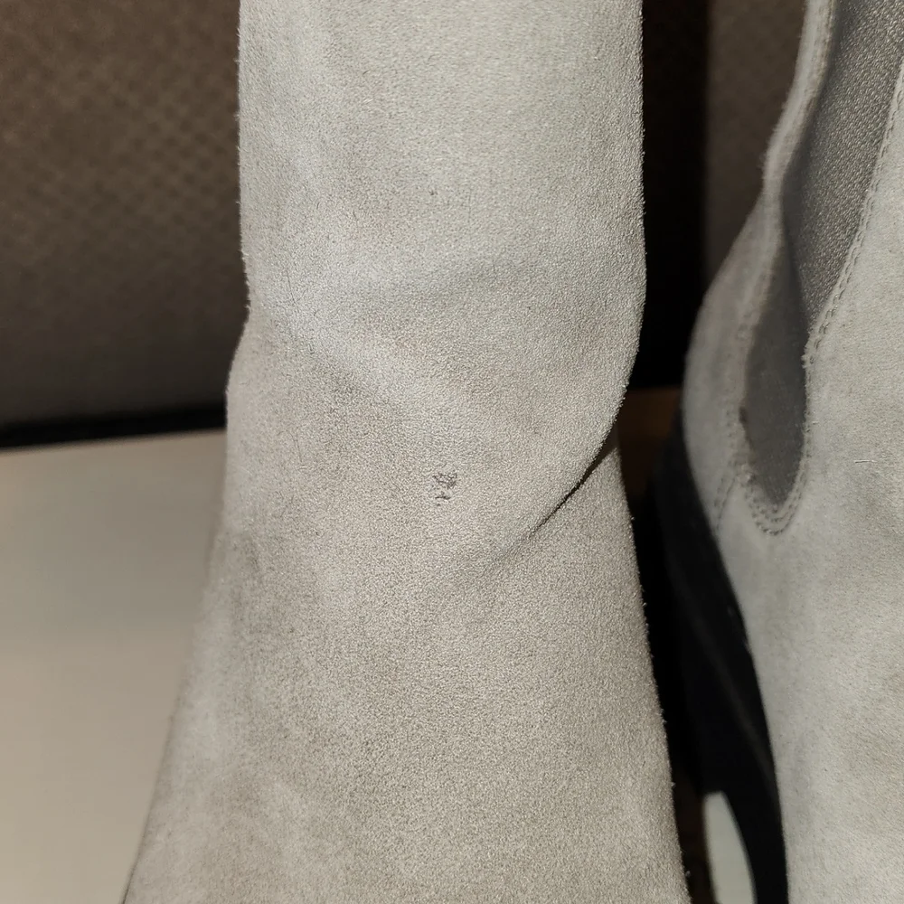 Marc Fisher light gray Pauline Lugsole Boots - Picture 3 of 9